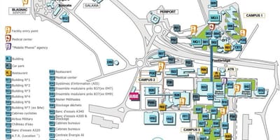 Карта Airbus в Тулузе 