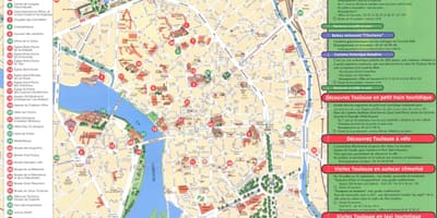 Достопримечательность Тулузы карте