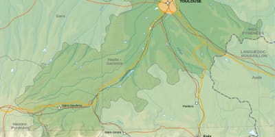 Топографическая карта Тулузы